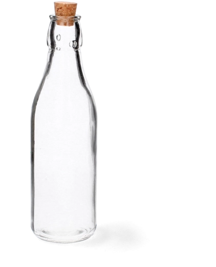 Glazen fles met kurk 225 ml