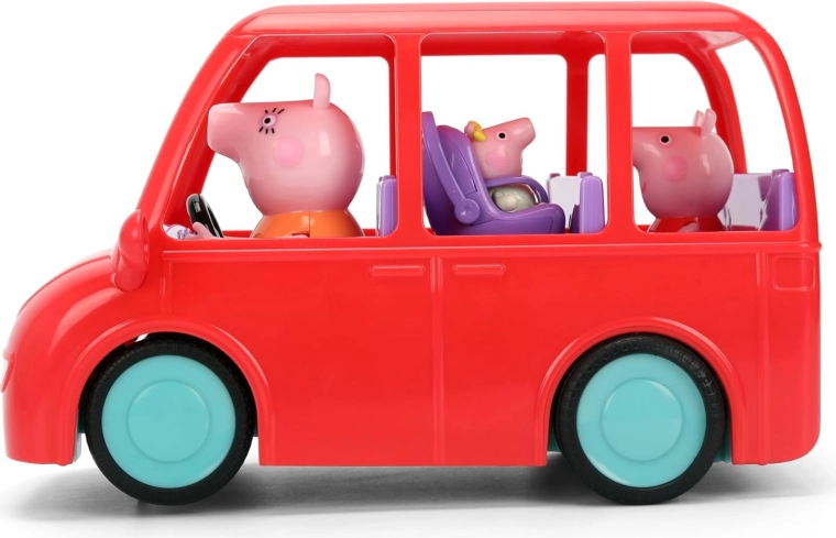 Gezinsauto met de heldinnen van Peppa Pig