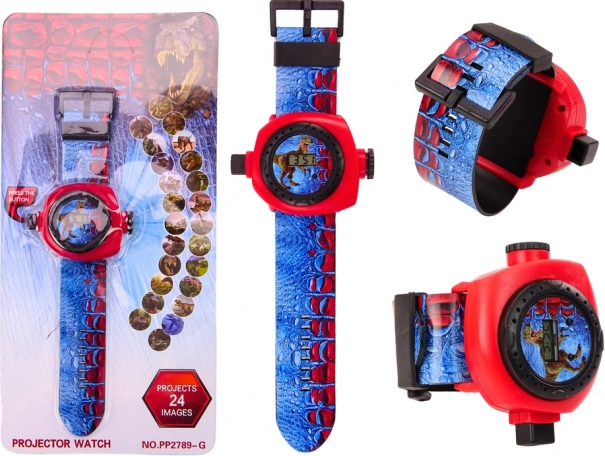 Elektronisch kinderhorloge met dinosaurusprojector – 24 dia's