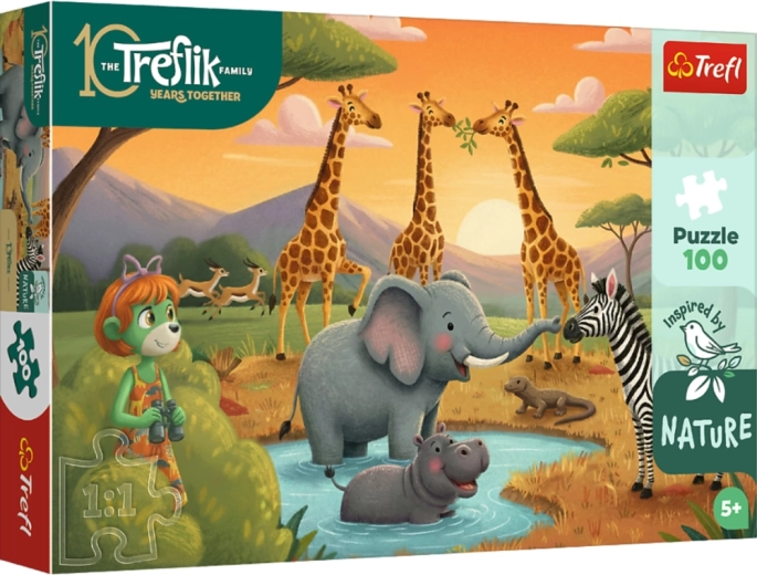 Puzzel 100 stukjes – vrolijke bende TREFLIK-FAMILIE – TREFL