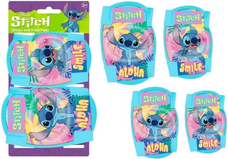Set knie- en elleboogbeschermers Lilo en Stitch (Stitch) - 4 stuks
