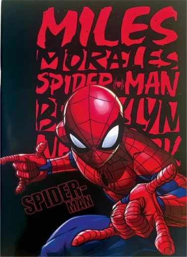 Gelijnd schoolschrift Spider-Man B5 zwart – 40 pagina’s