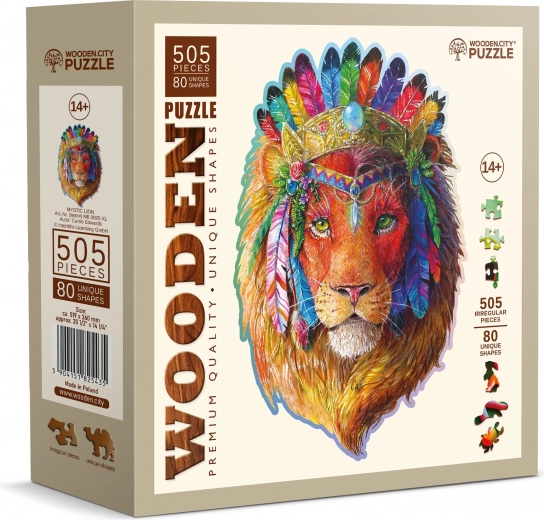 Houten puzzel WOODEN CITY Mystieke leeuw 505 stukjes