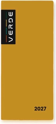 Maandplanner VERDE in PVC-omslag, mosterdgeel 2027