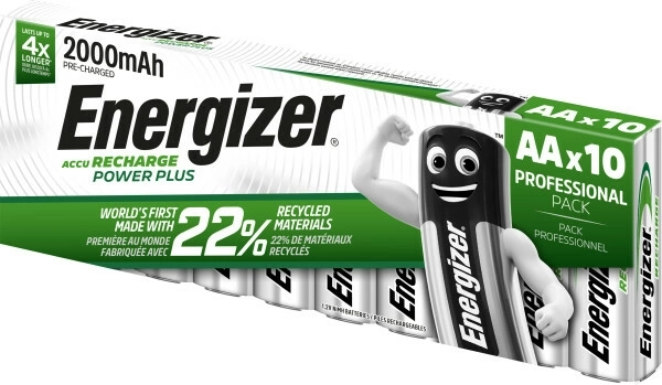 Oplaadbare batterijen AA 2000 mAh Energizer Power Plus, 10 stuks