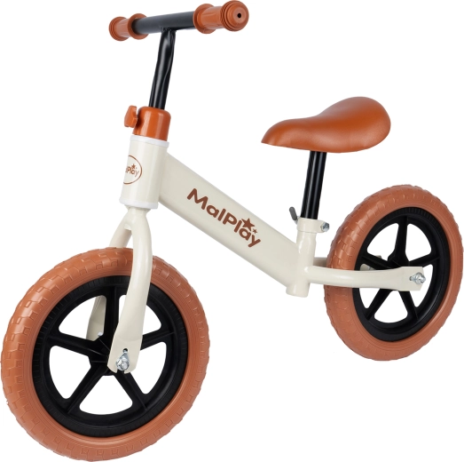 Loopfiets LUWIK crèmewit-bruin