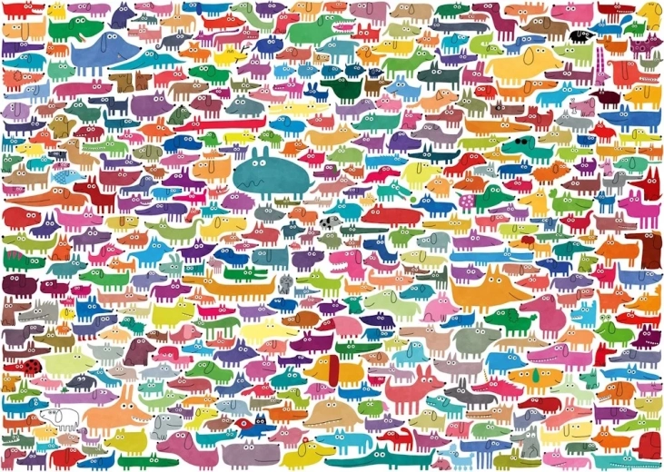 Ravensburger puzzel 387 honden en 1 kat XXL 300 stukjes