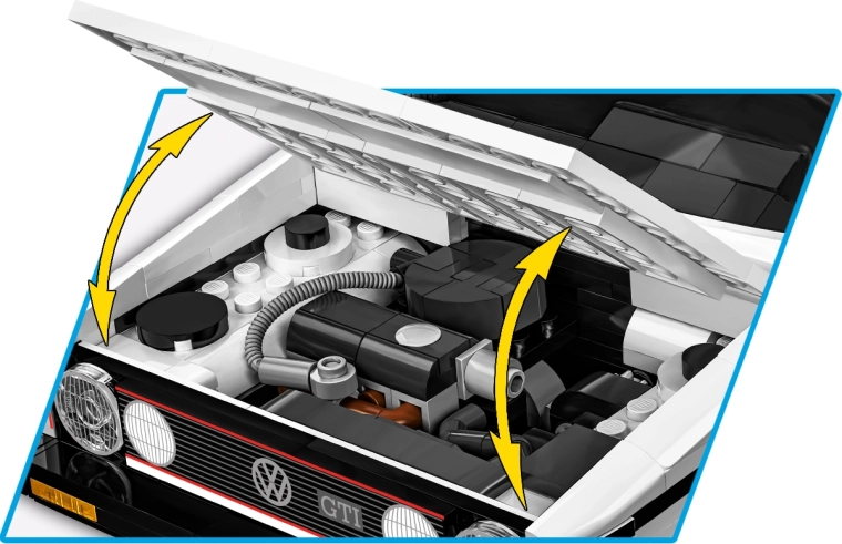 Openende delen en gedetailleerde motor