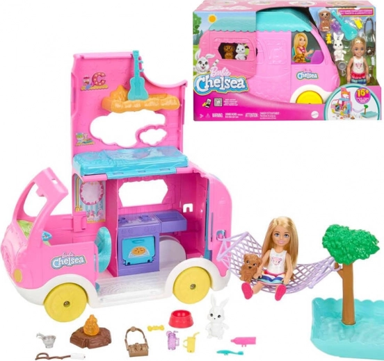 Barbie Chelsea kampeerset in het roze