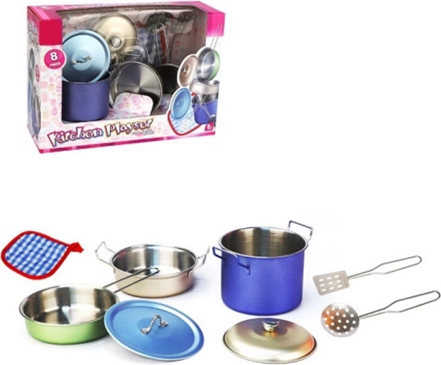 Metalen keukenset voor kinderen, 8-delig