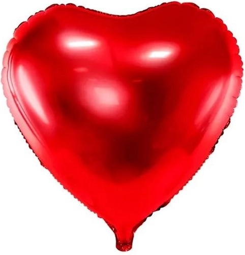 Folieballon hart 45 cm rood