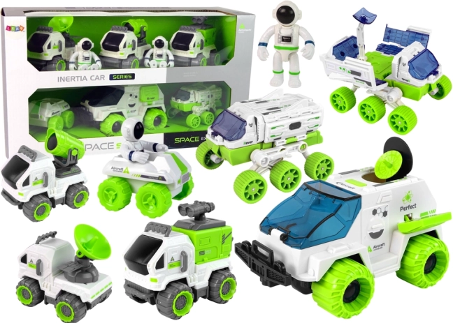 Set van 6-in-1 ruimtevoertuigen rover Satelliet Astronoom voor kinderen