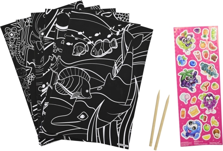 Magische scratch art met zeethema