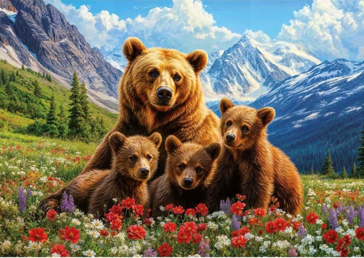 Puzzel Grizzlyberen 1000 stukjes