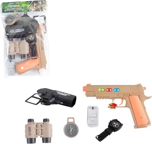 Militaire set met pistool voor kleine commandanten