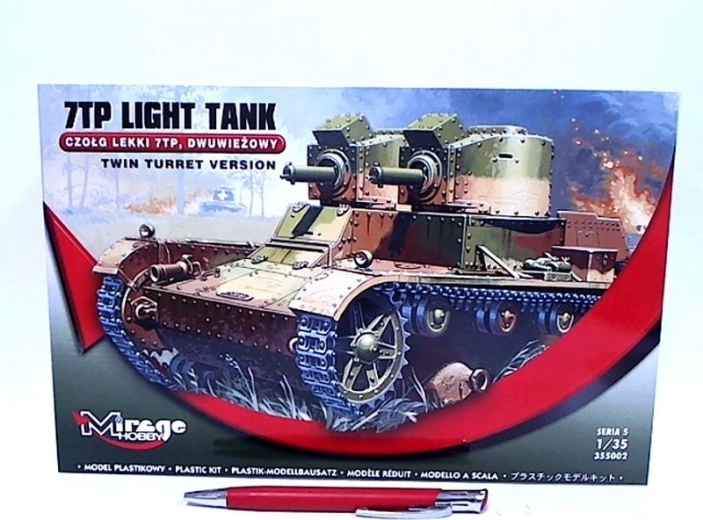 Mirage Hobby lichte tank 7TP met dubbele toren – kunststof bouwpakket
