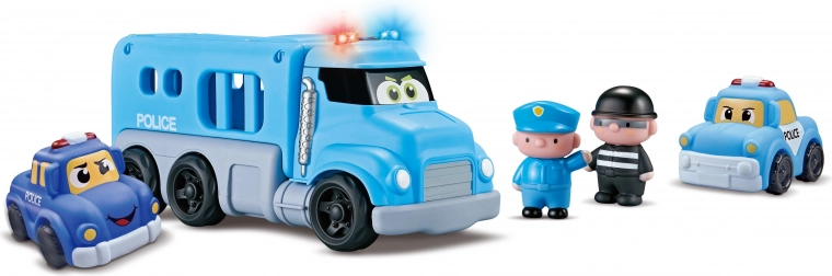 Politieauto's met effecten - set van 4 stuks