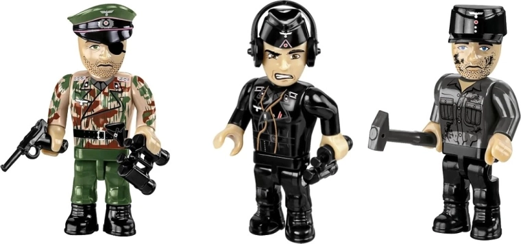 3 minifiguren voor bemanning en diorama