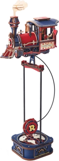RoboTime ROKR mechanische 3D houten bouwset Power Express stoomexpres met pendel