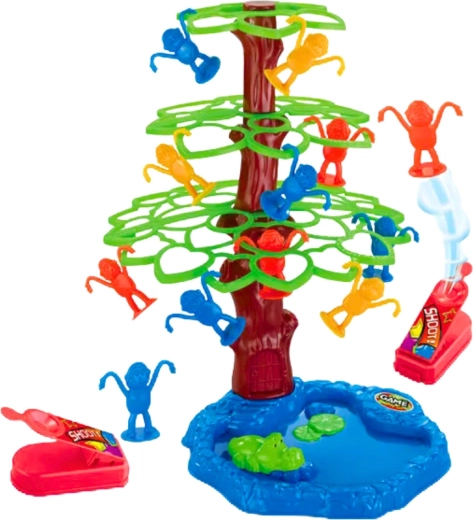 Leuk schieten en ophangen van aapjes