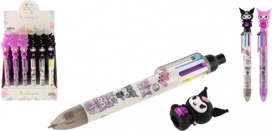 Pen met zes kleuren en figuurtje
