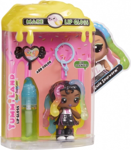 Yummiland geurset voor het maken van lipgloss – Sasha Sourworms pop en sleutelhanger