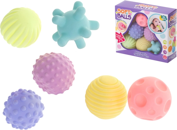 Sensorische speelballen voor kinderen - set van 6 stuks