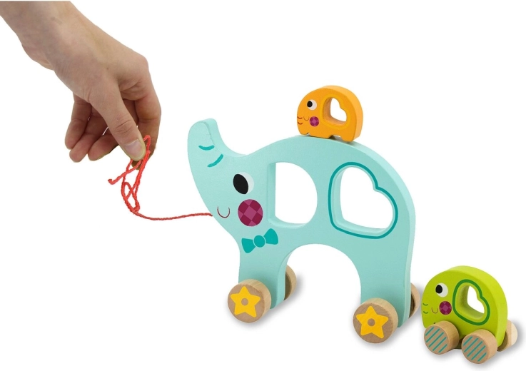 Trekolifant op wielen voor actief spelen