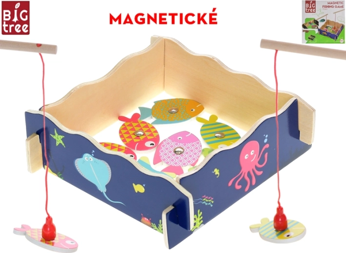 Magnetisch houten visspel Big Tree