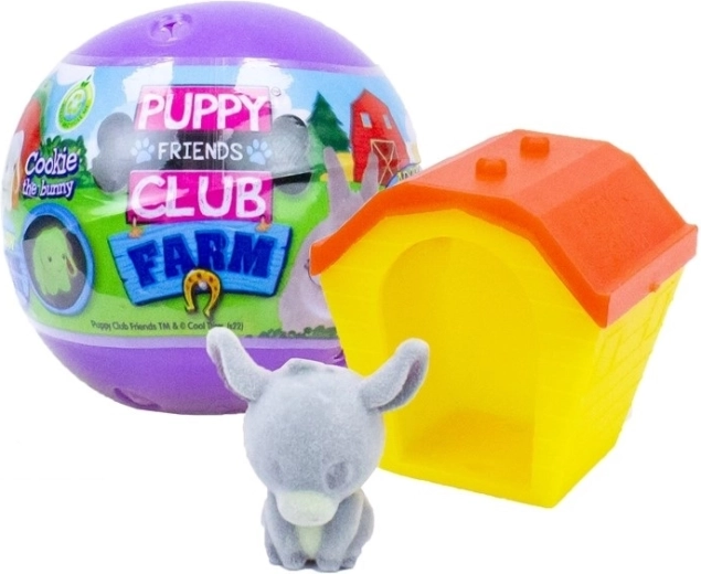 Puppy Club Farm Animals boerderijdieren-figuurtje in capsule 50 mm