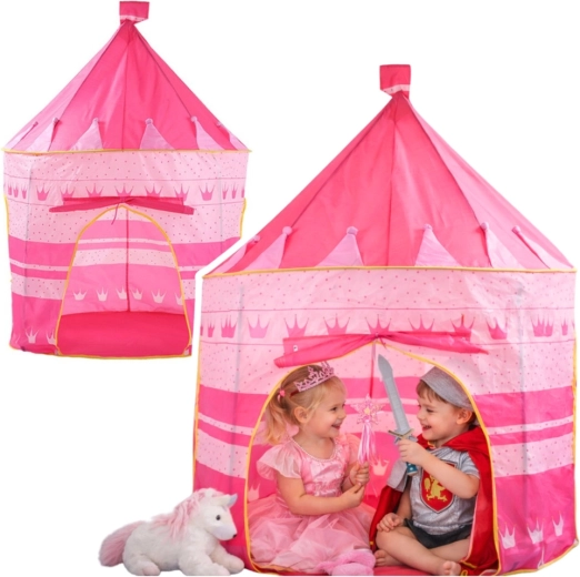 Kinderspeeltent prinsessenkasteel roze 135 × 105 cm