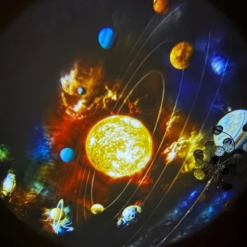 Realistische projecties van het heelal en het zonnestelsel