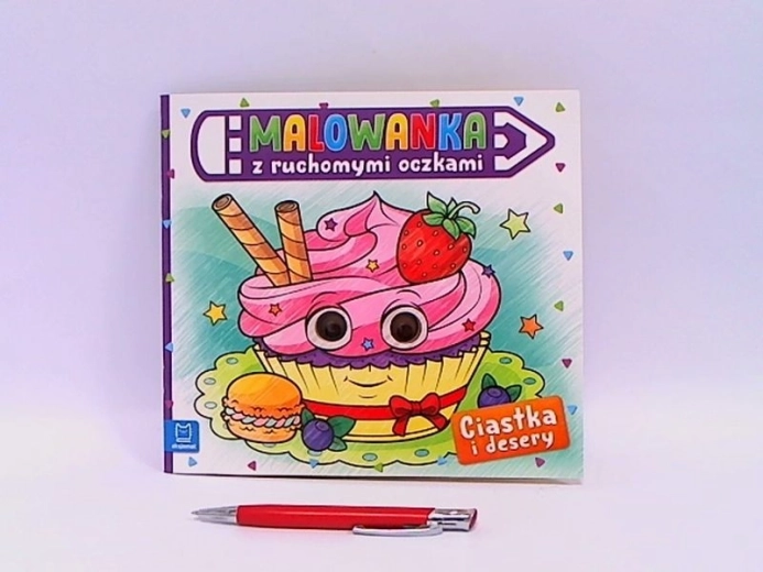 Kleurboek met wiebeloogjes: koekjes en desserts