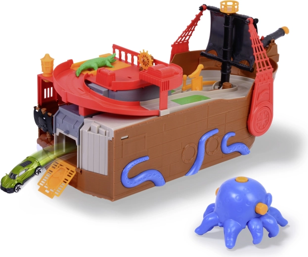 Autoracebaan verborgen in het dek