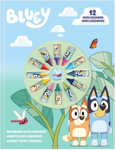 Notitieboek BLUEY met 12 mini kleurpotloden