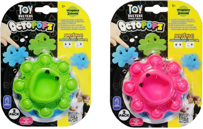 Fidget octopus – omkeerbaar knijp-speeltje (2 stuks)