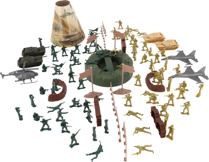 Gevarieerde figuren en voertuigen