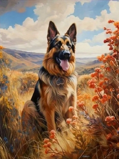 Norimpex schilderen op nummer Herder in de bergen 40 × 50 cm