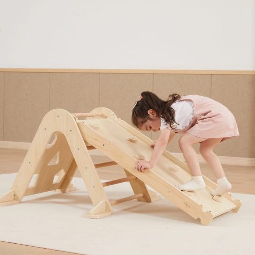 Dubbelzijdige glijbaan en ramp 2-in-1