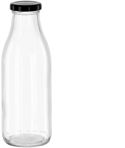 Glazen sapfles 750 ml met metalen schroefdop 44 mm