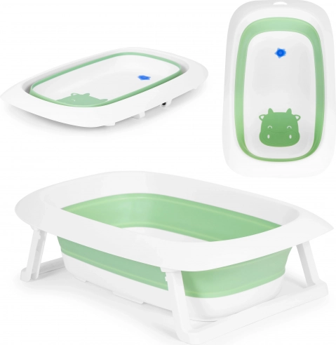Opvouwbaar babybadje met afvoer 81 cm ECOTOYS – Groen