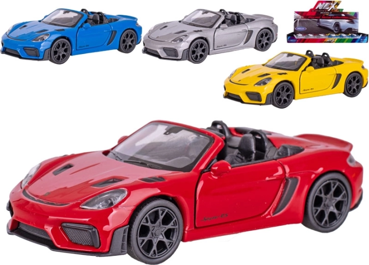 Metalen automodel Welly Porsche 718 Spyder RS met terugtrekmotor 12 cm