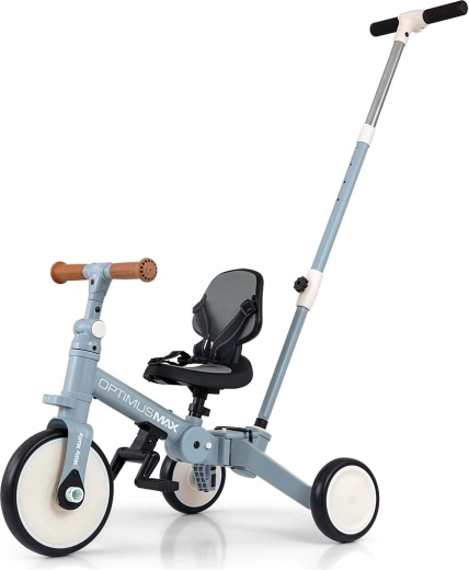 Milly Mally Optimus Max Denim loopfiets en driewieler voor kinderen 5-in-1