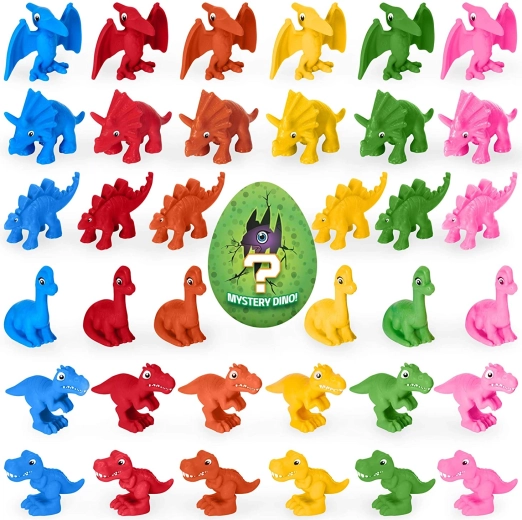 Mysterie‑ei met mini‑dino