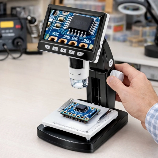 Vergroting tot 1000× en nauwkeurige handmatige scherpstelling