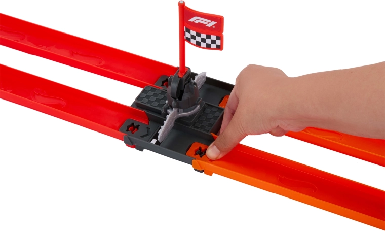 Finishmodule met geblokte vlag