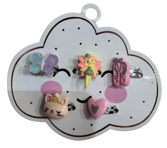 PINK set ringen fee en diertjes, 5 st.