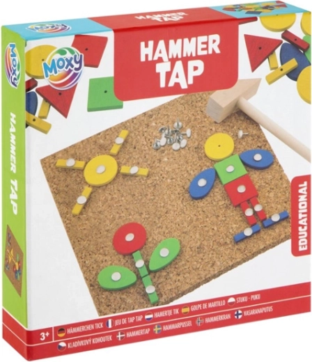 Kurk hamerbord met geometrische vormen