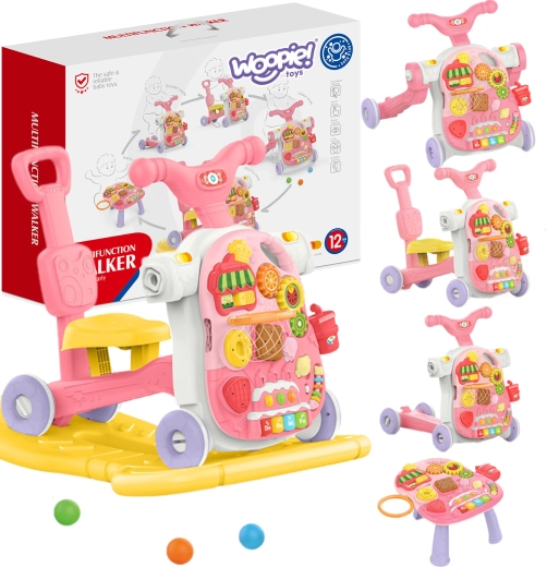 Woopie Baby Loopstoel 5-in-1 Multifunctioneel Roze 1+