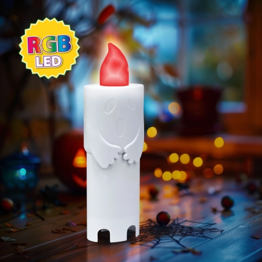 Halloween-ledlampje in de vorm van een spook met kleurrijk licht